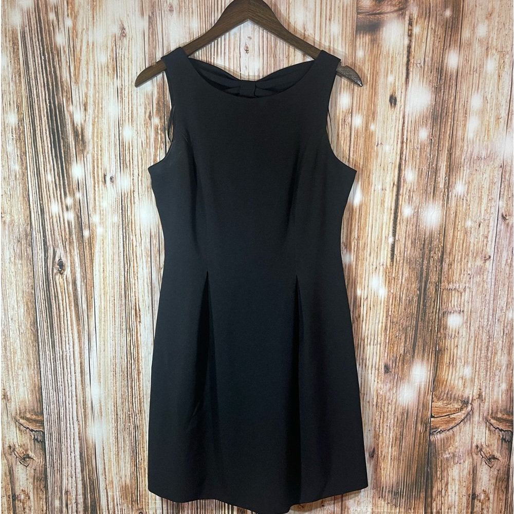Jessica Howard Open Back bow Sheath Dress black Sz 6 cocktail engagement party